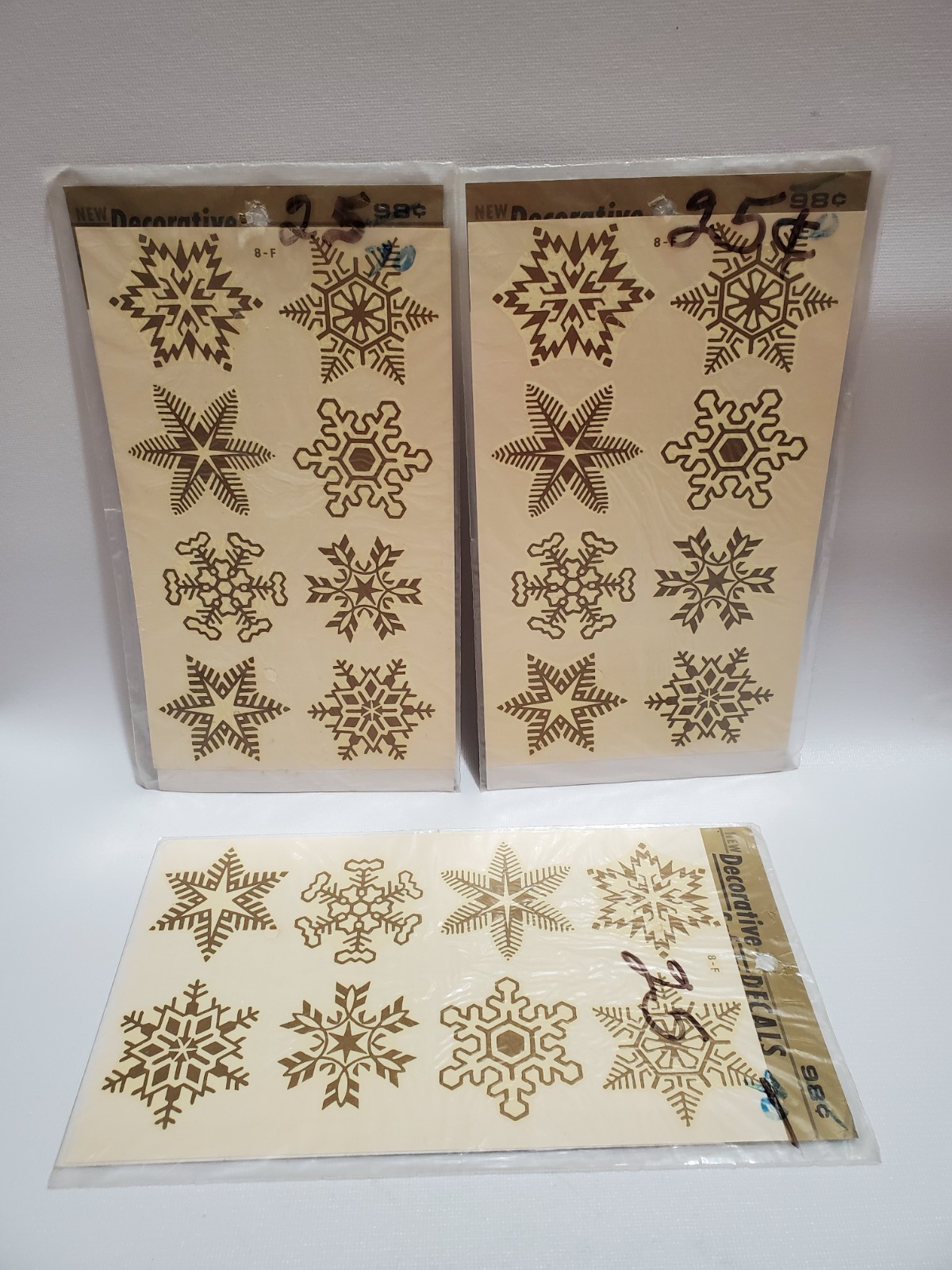 Vintage Lot Art Decals, Fruit & Floral, Children's, Shells, Snowflakes, Cactus