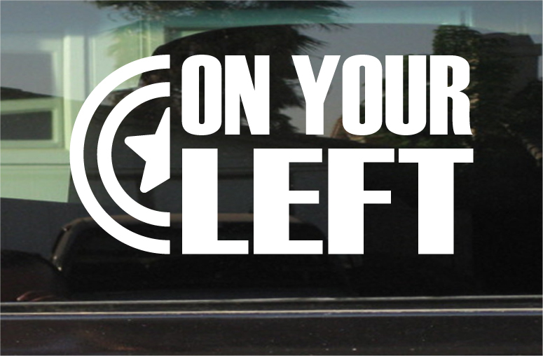 Captain America On Your Left 7 Inch Custom Vinyl Sticker / Decal