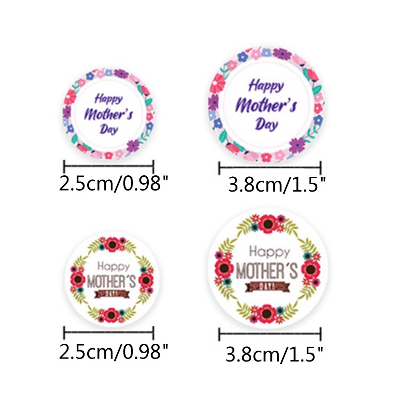 500Pcs Happy Mother s Day Sticker Decorative Wrapping Labels for Gift Packaging