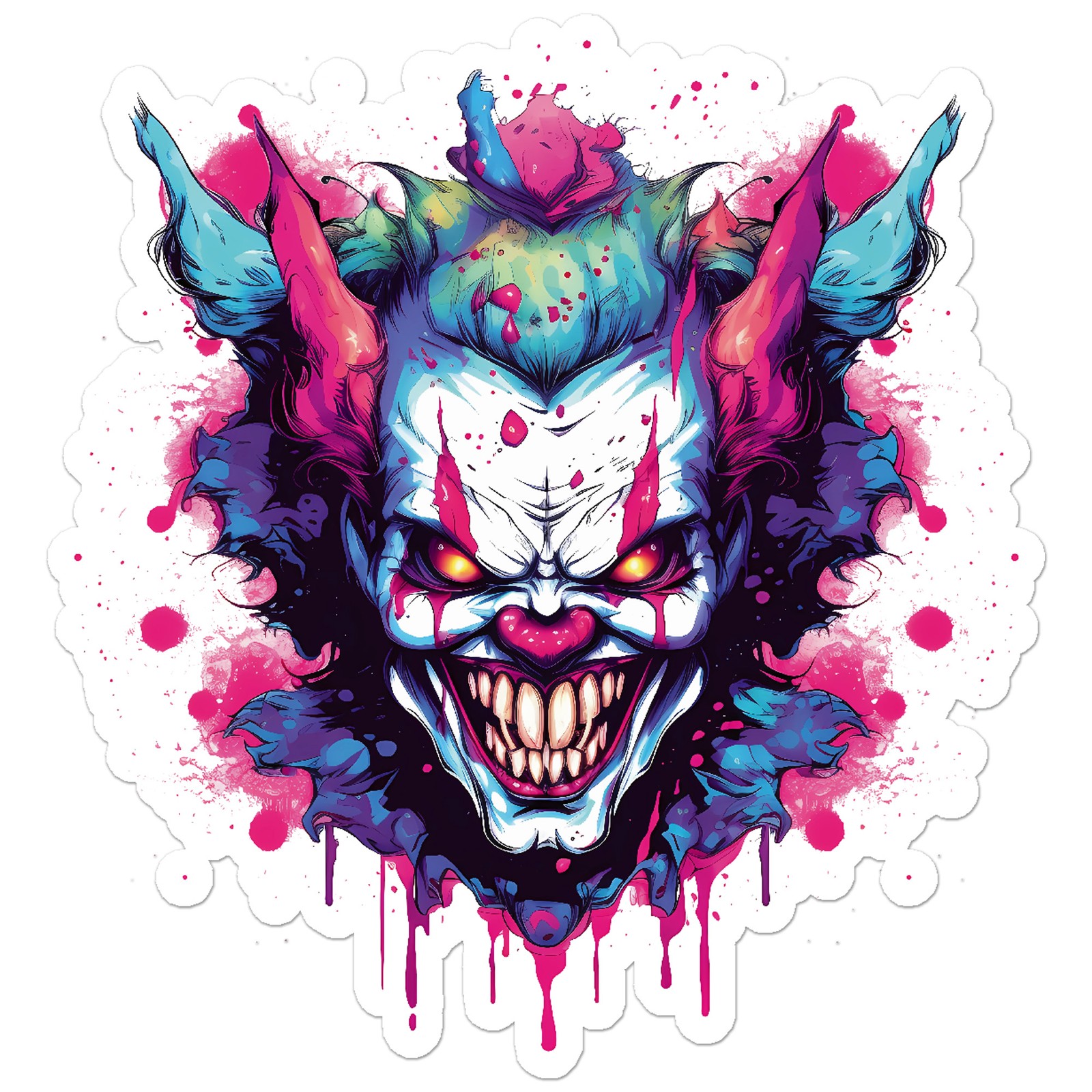 Horror Clown Scary – Vinyl Decal Sticker – Car Window Laptop – ebn9453