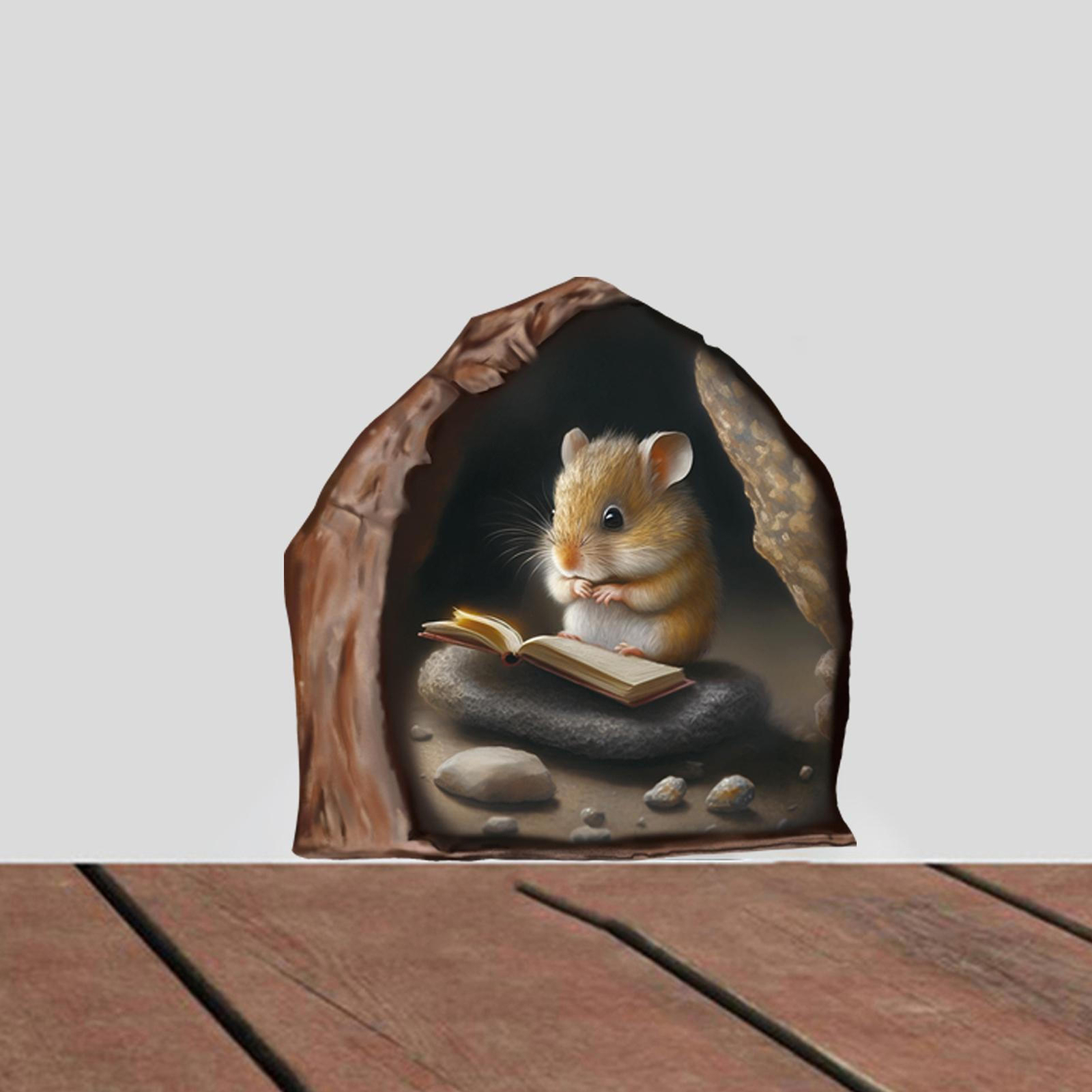 12pcs Realistic Mouse Hole Wall Sticker Funny Cute Mice Home Decal For Skirting