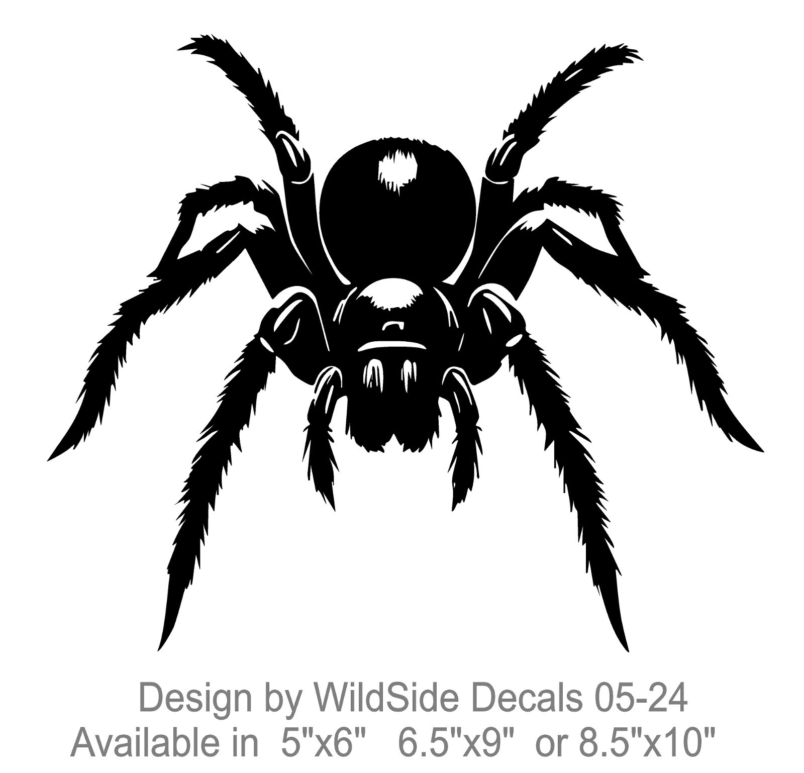 Tarantula Spider Decal Crawling vinyl car motorcycle decals sticker