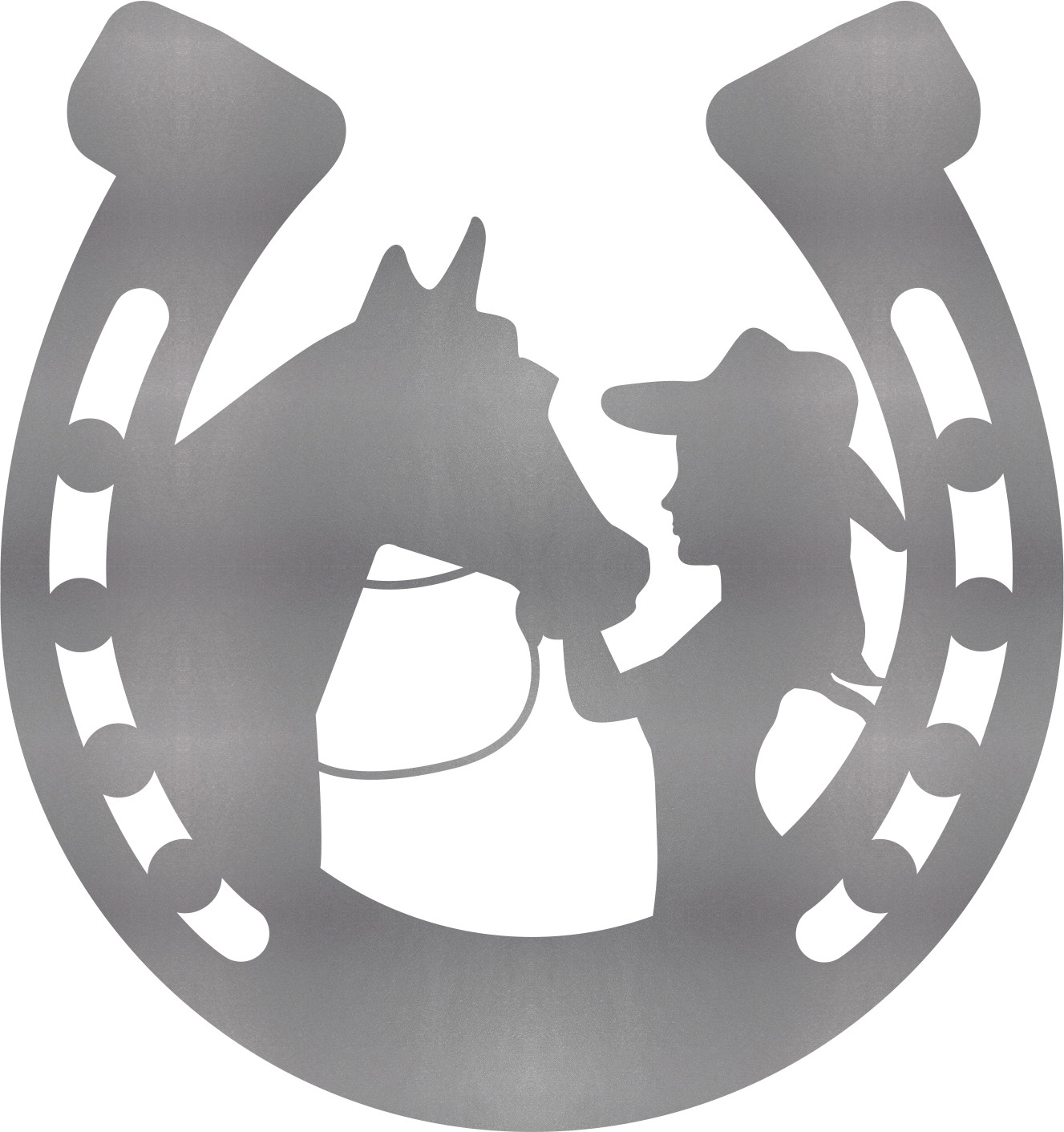 Horseshoe Cowgirl Vinyl Decal Sticker Yeti Car SUV Truck Window Tablet Laptop