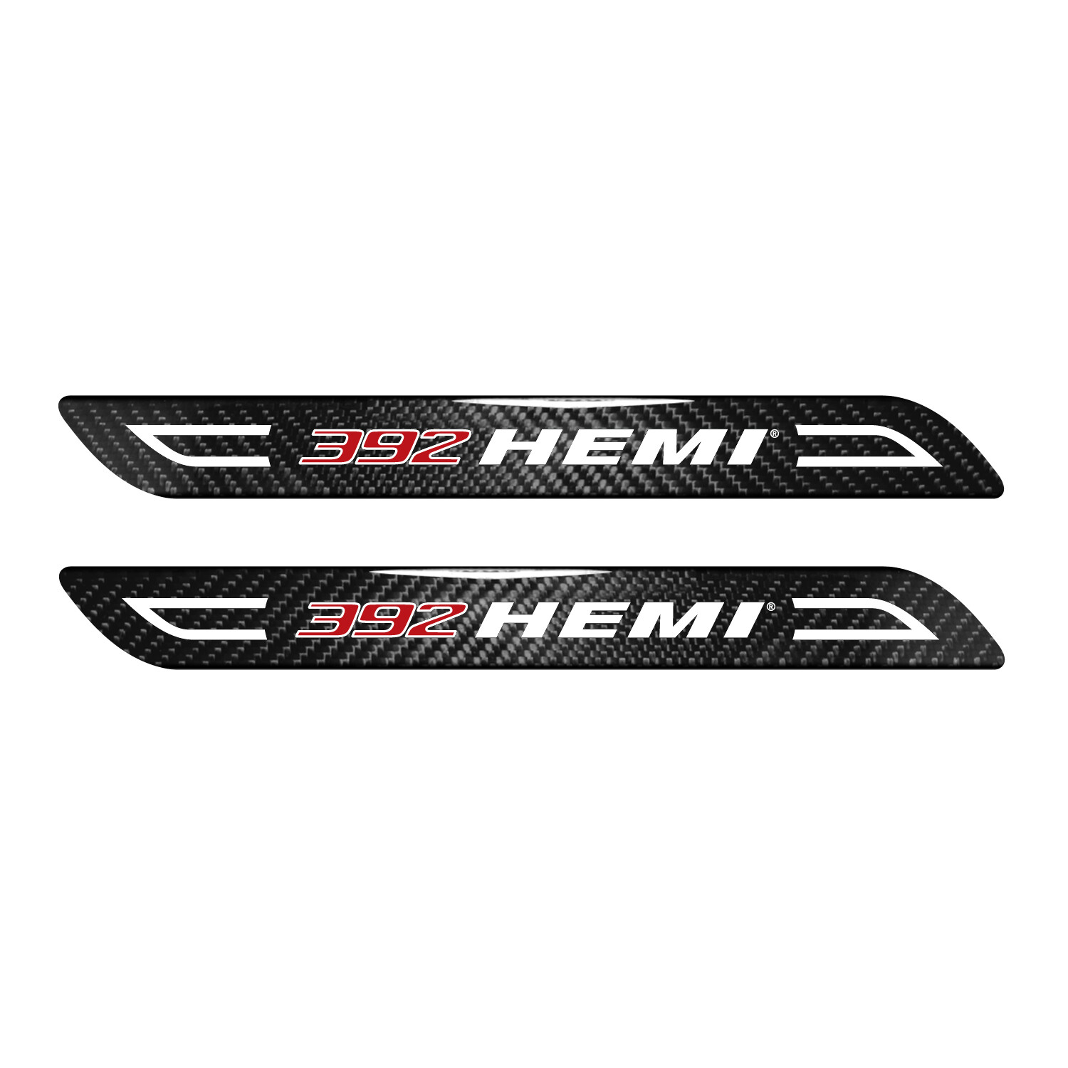 HEMI 392 Logo Blade Style Carbon Fiber Car Protector Decals