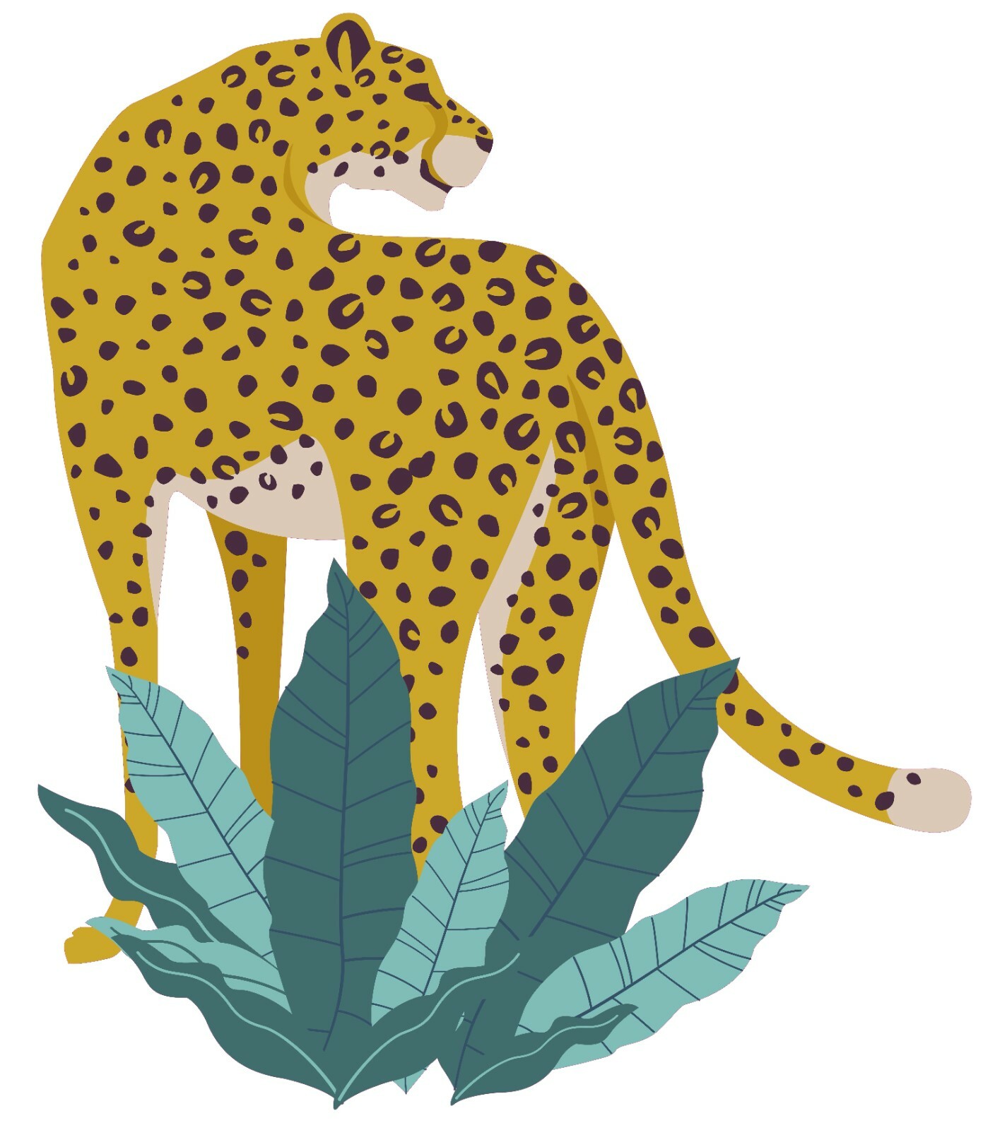 Home Art Removable Leopard Safari Animal Design Vinyl Wall Decal Sticker 20×23