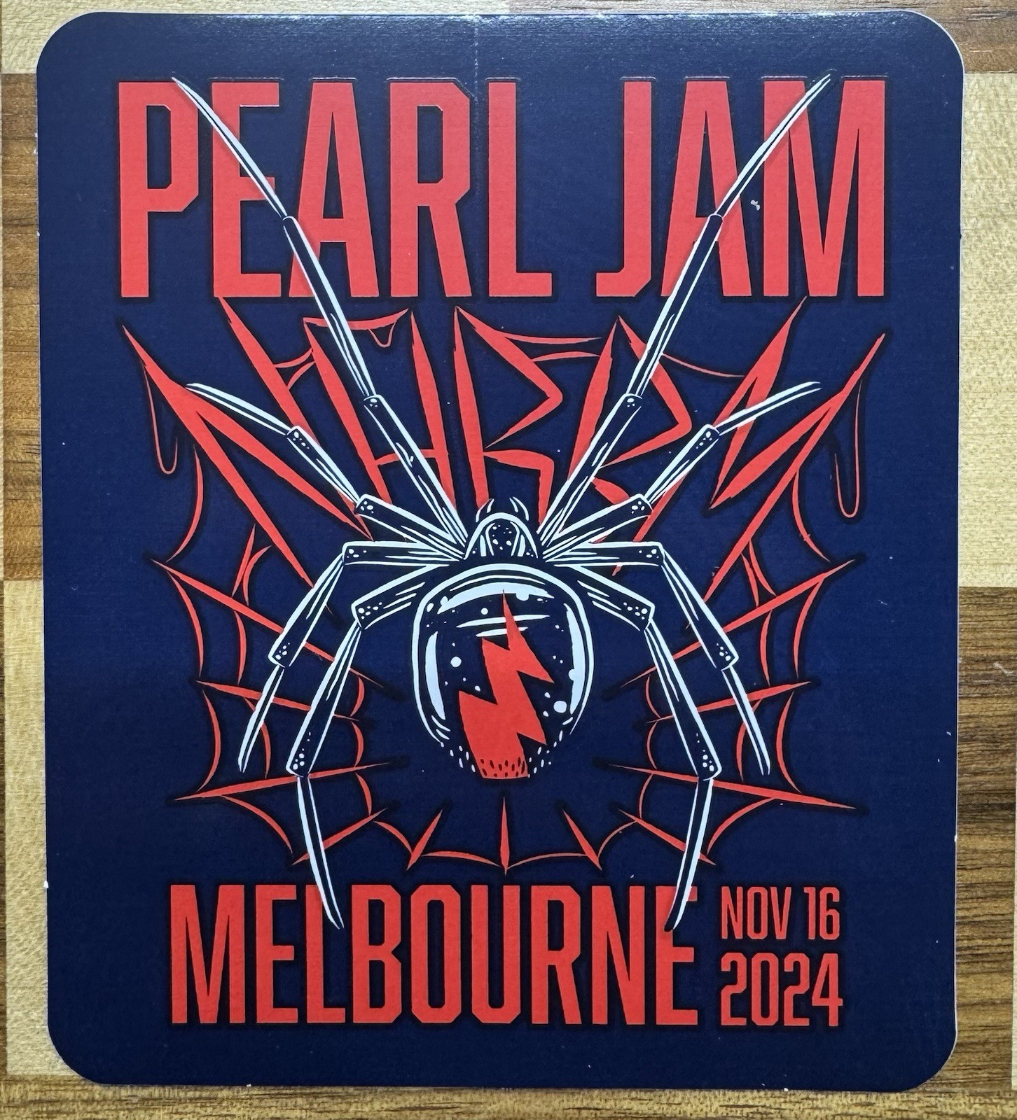 Pearl Jam Event Sticker Melbourne Australia 11/16/24 Official Lmtd Edtn Merch