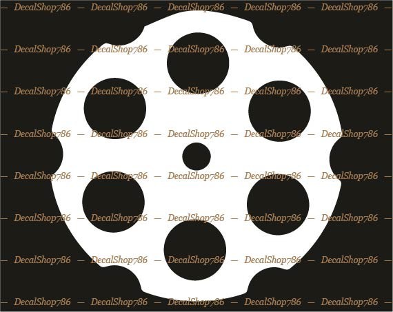 Revolver Cylinder Silhouette – Car/SUV/Truck Vinyl Die-Cut Peel N' Stick Decals