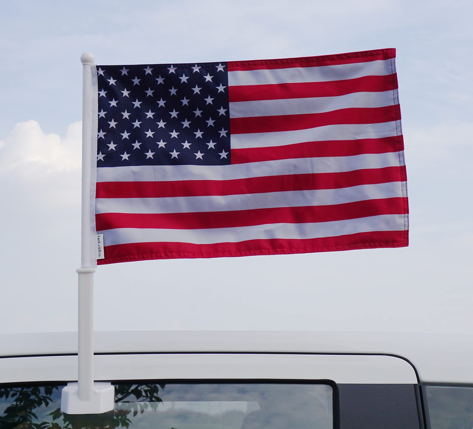 Premium Durable Double Sided Three Layers Heavy Duty Sleeve Car Flag 12“ x18”…