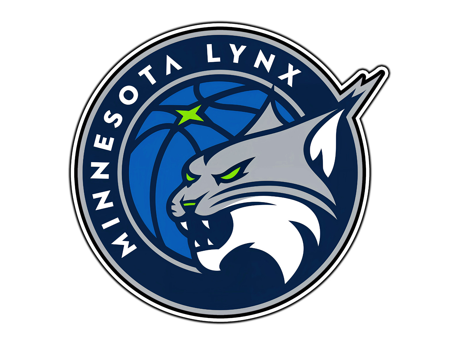 #072 Minnesota Lynx Logo WNBA Waterproof Vinyl Sticker Decal Die-Cut