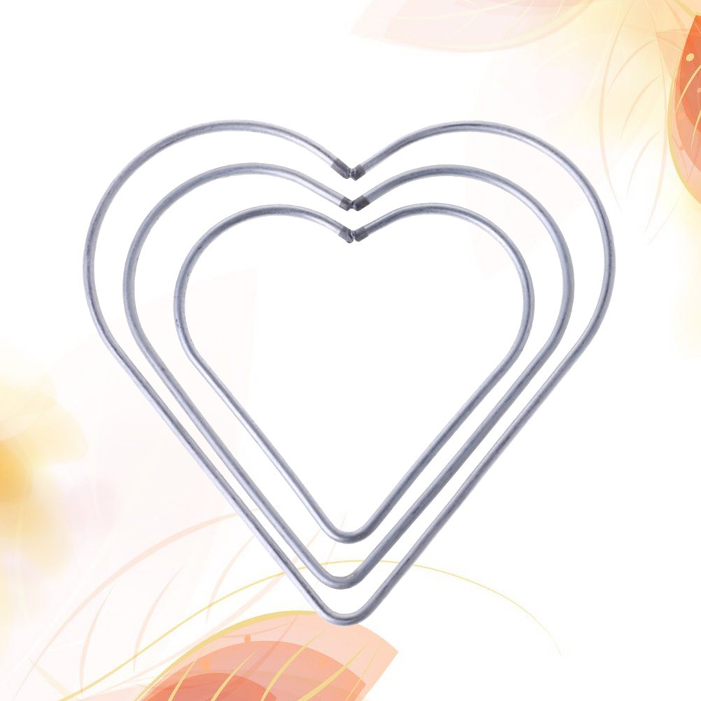 3 Pcs Metal Rings for Crafts Women Accessories DIY Dreamcatcher Heart Shaped