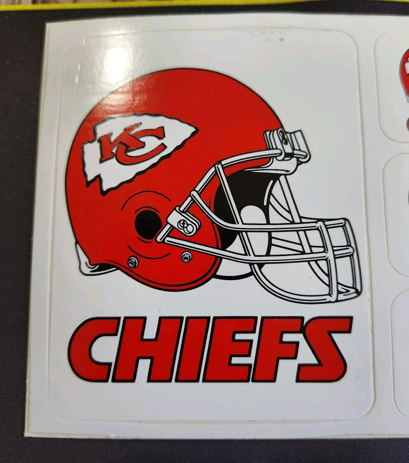 Kansas City Chiefs Helmet Set Of 4 Logo Football Stickers