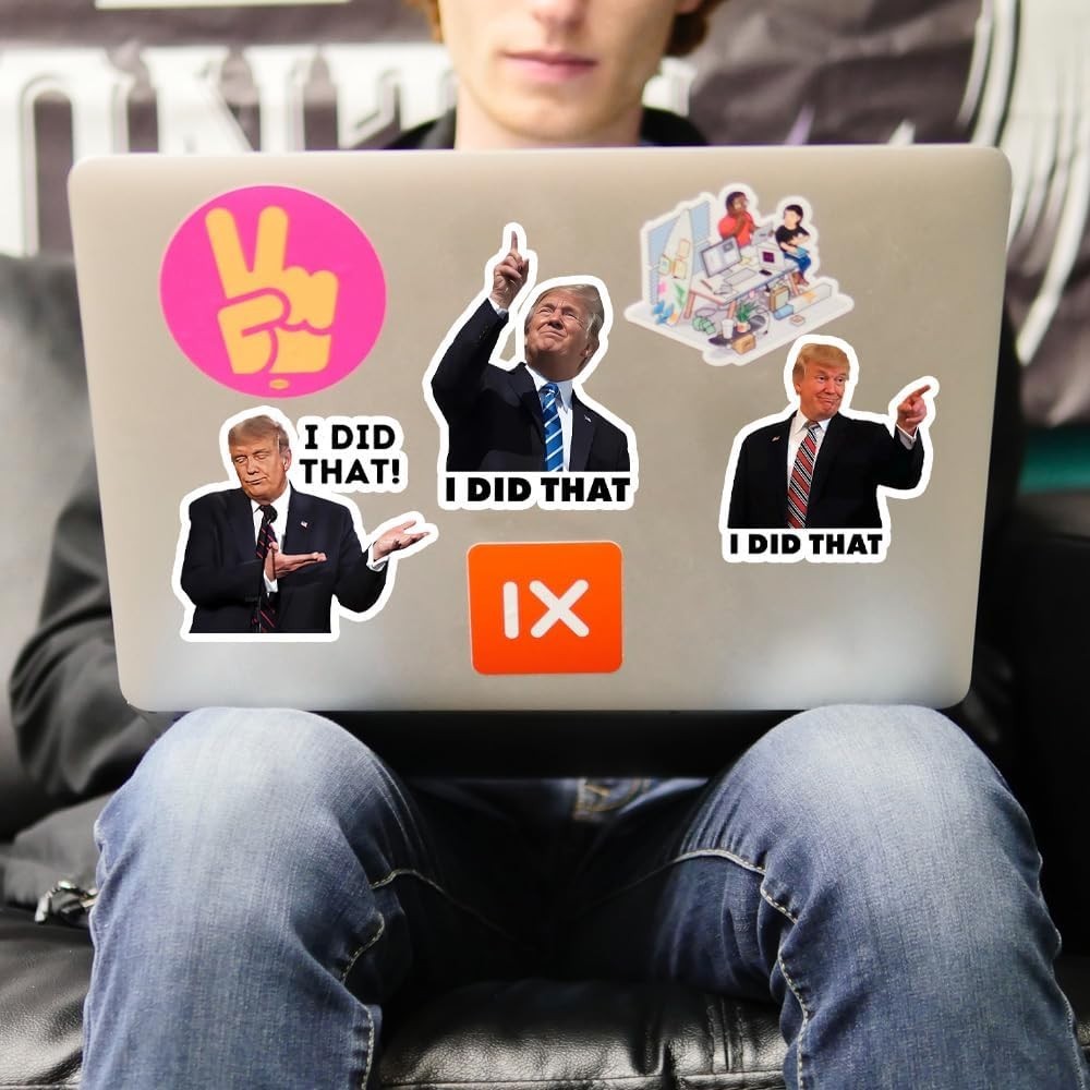 100 Pcs Trump I Did that Stickers, Funny, Mixed 5 Different Patterns, 3" Large S