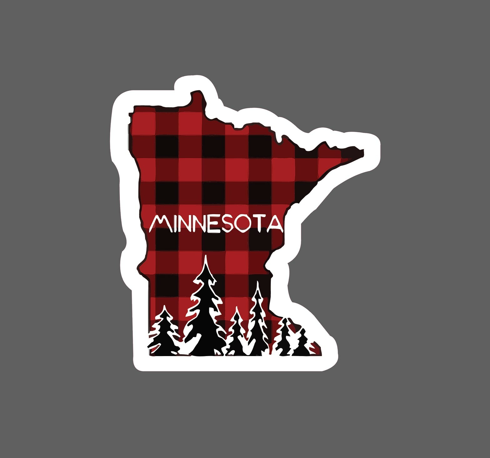 Minnesota Sticker Plaid Flannel Waterproof – Buy Any 4 For $1.75 Each Storewide!