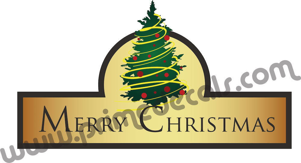 Merry Christmas Wall Decal Winter Wallpaper Seasonal Decorations Vinyl, h30