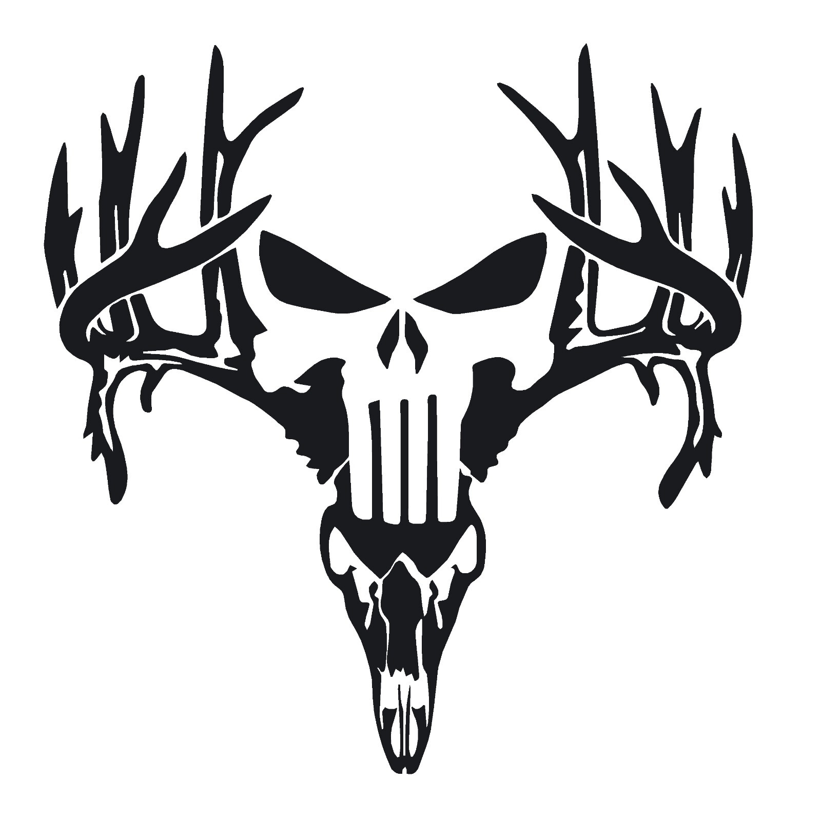 Punisher Skull Deer Hunting Vinyl Decal
