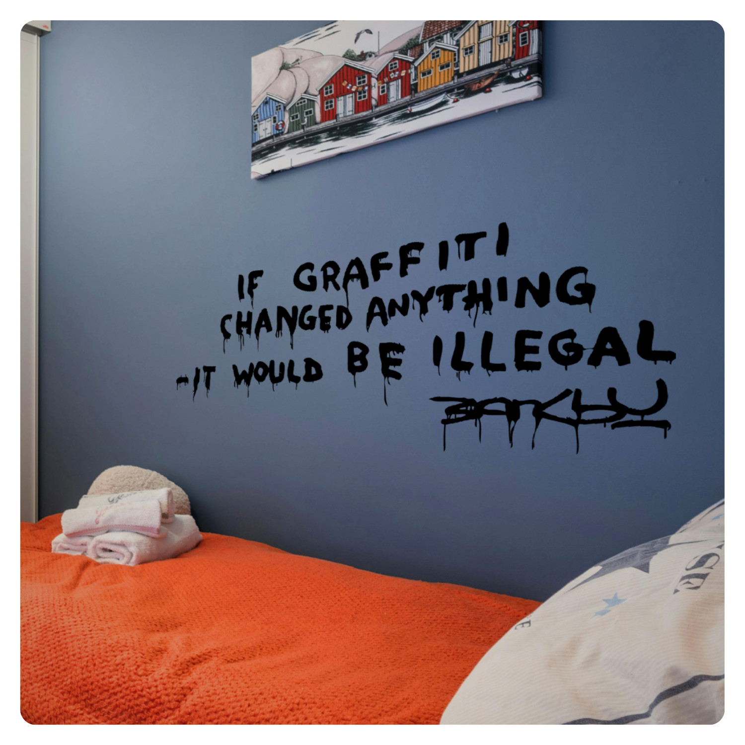 Banksy Graffiti Inspirational Wall Decal Sticker Quote Home Street Art Decor