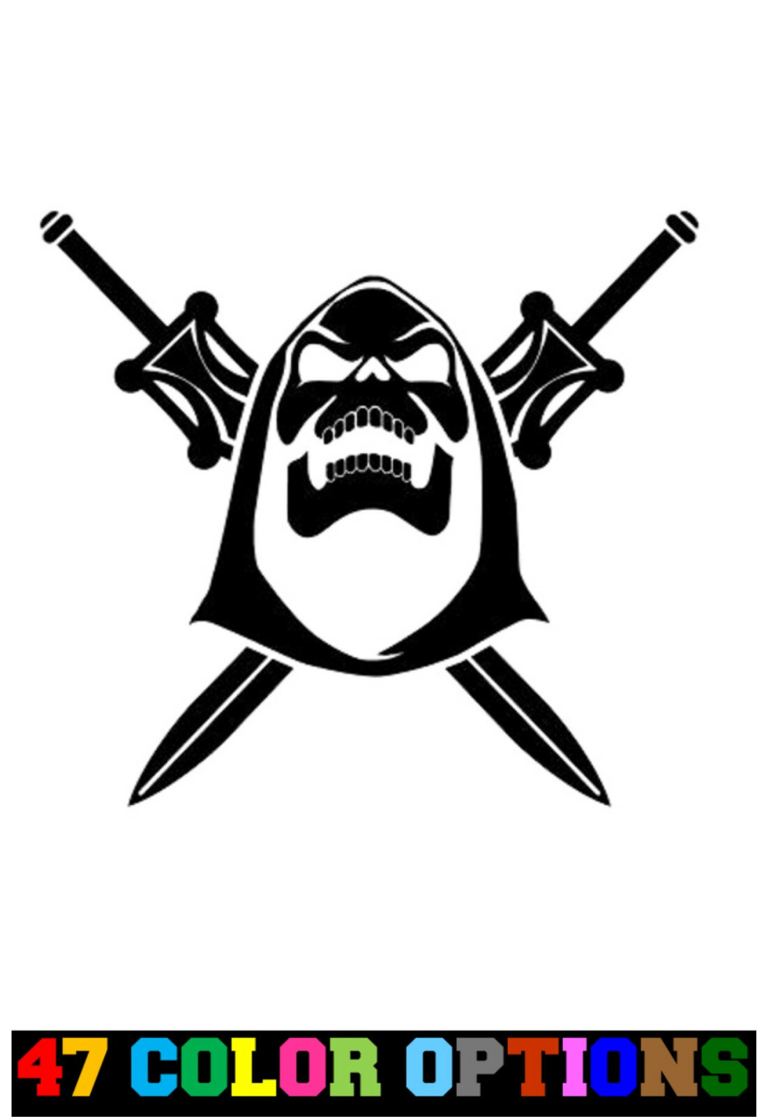 Vinyl Decal Truck Car Sticker Laptop – He-man MOTU Skeletor Skull Swords
