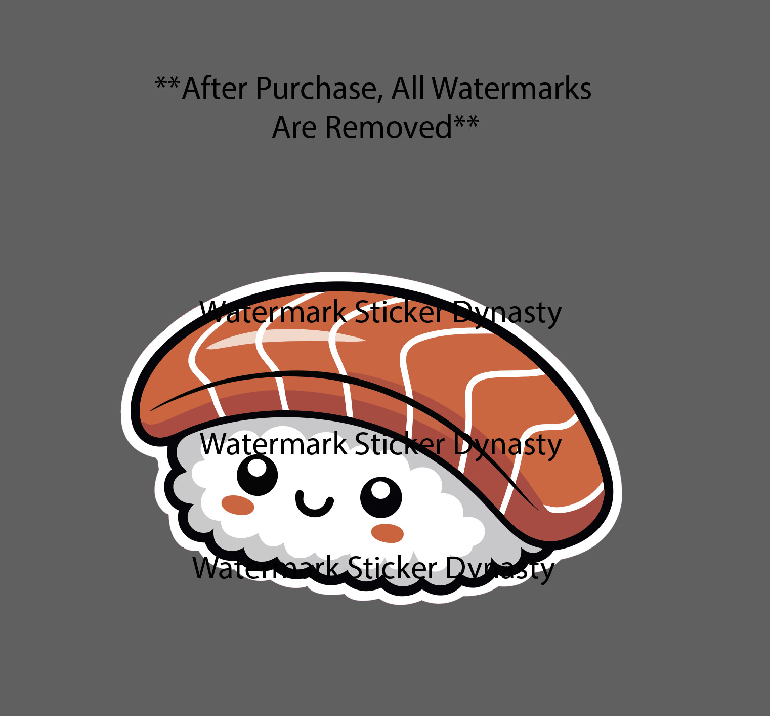 Sushi Sticker Waterproof Decal Cute Kawaii Food Fish Seafood Gift Rice NEW