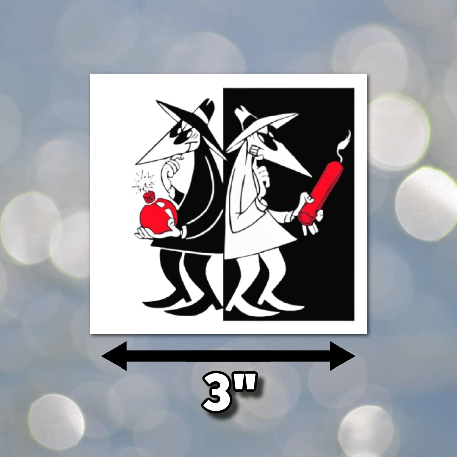 Set of 3 Spy vs Spy Nostalgic Spy Video Game classic Laminated Laptop Sticker
