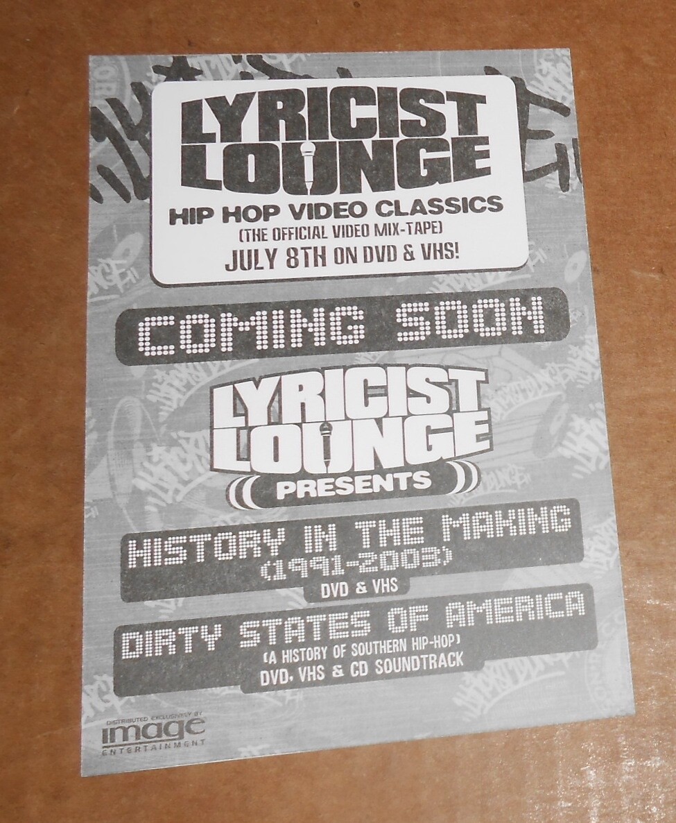 Lyricist Lounge Sticker Promo 6×4 Hip Hop Video