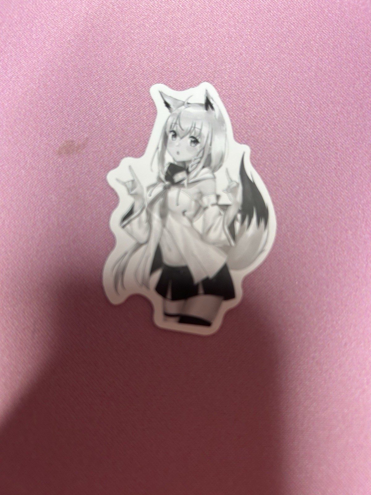 black and white waifu lewd stickers #14