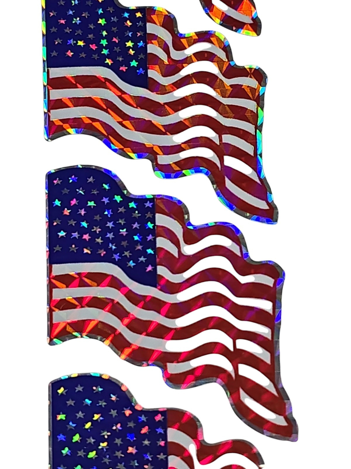 16 pcs Waterproof U.S.A. & AMERICAN FLAG Stickers 2"