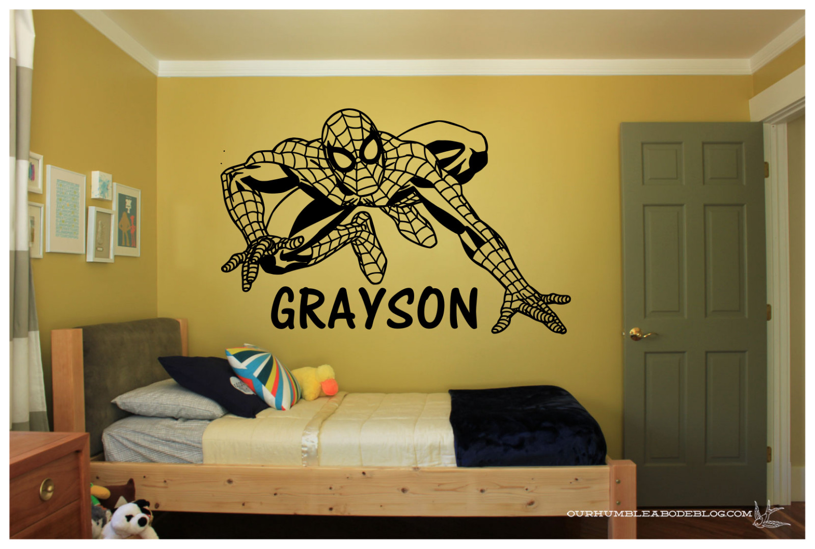 Amazing Spiderman with Name Vinyl Wall Sticker Decal 34"x22" Colors