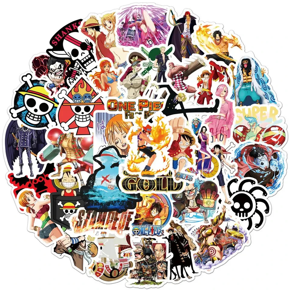 One Piece Random 10 PCS Anime Stickers – No Duplicates