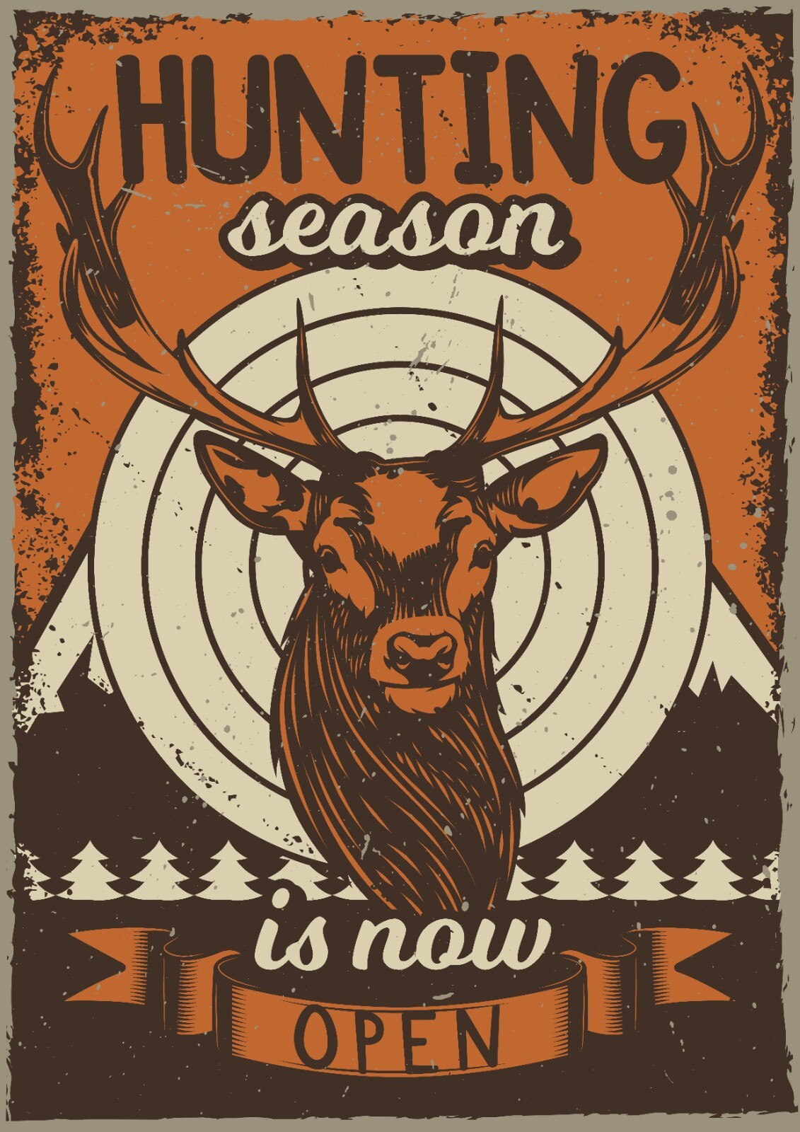 HUNTING SEASON IS OVER (DEER) ODECAL STICKER DESIGN LAMINATED FREE STICKER ++++
