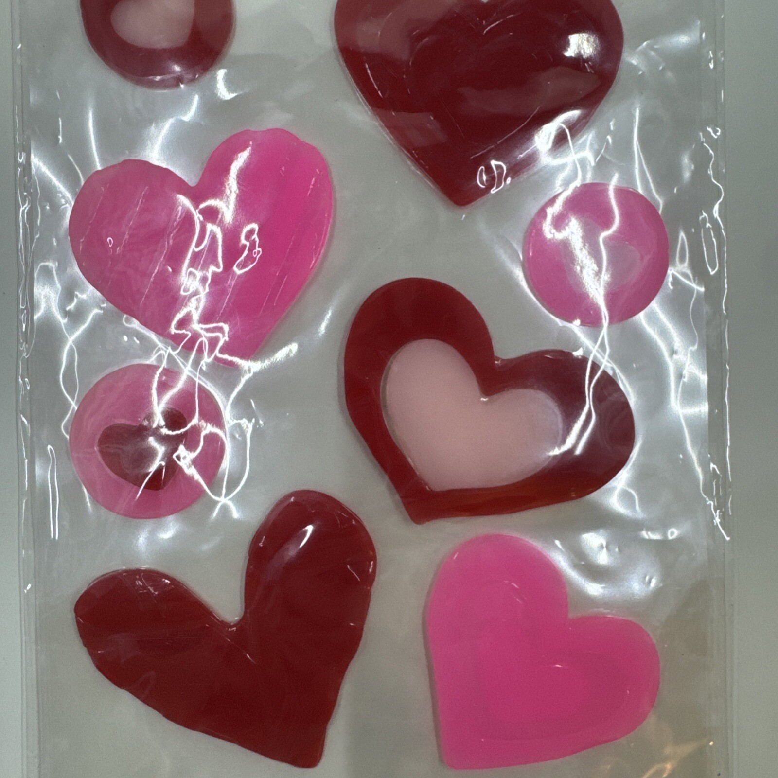 Valentine's Day Conversation Hearts Window Gel Clings