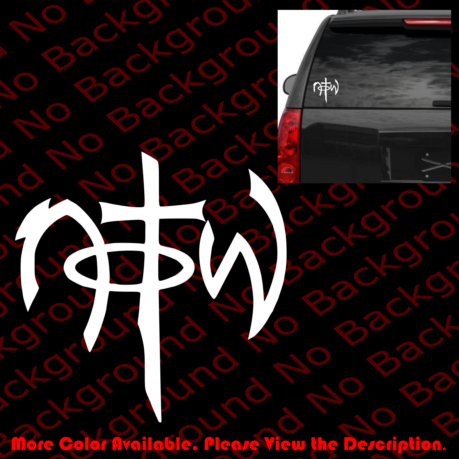 NOTW Vinyl Decal NOT OF THIS WORLD Jesus God Church Christian Car Bumper JS002