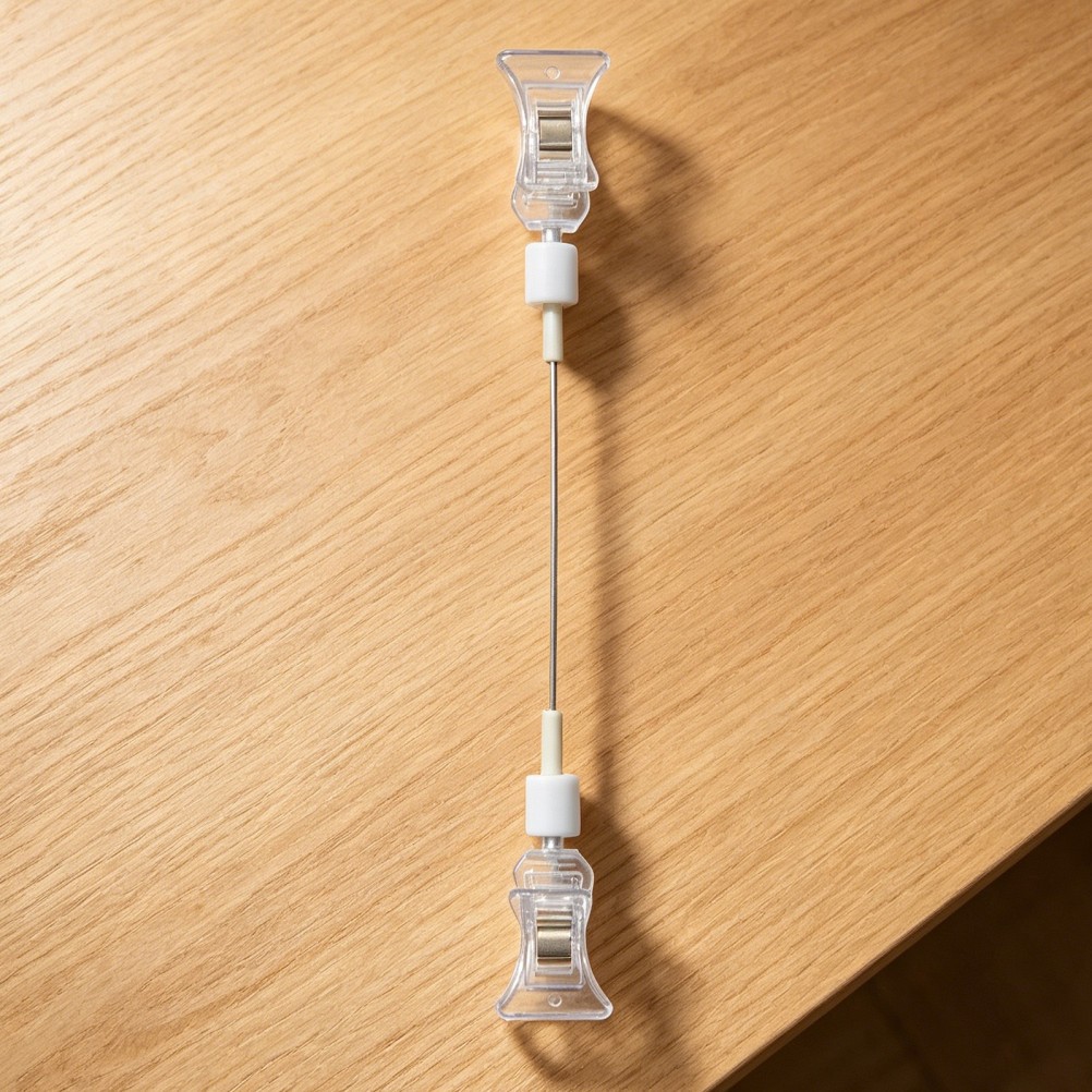 10 Pcs Sign Clips Retail Price Display Shelf Clear Plastic Label for Paper
