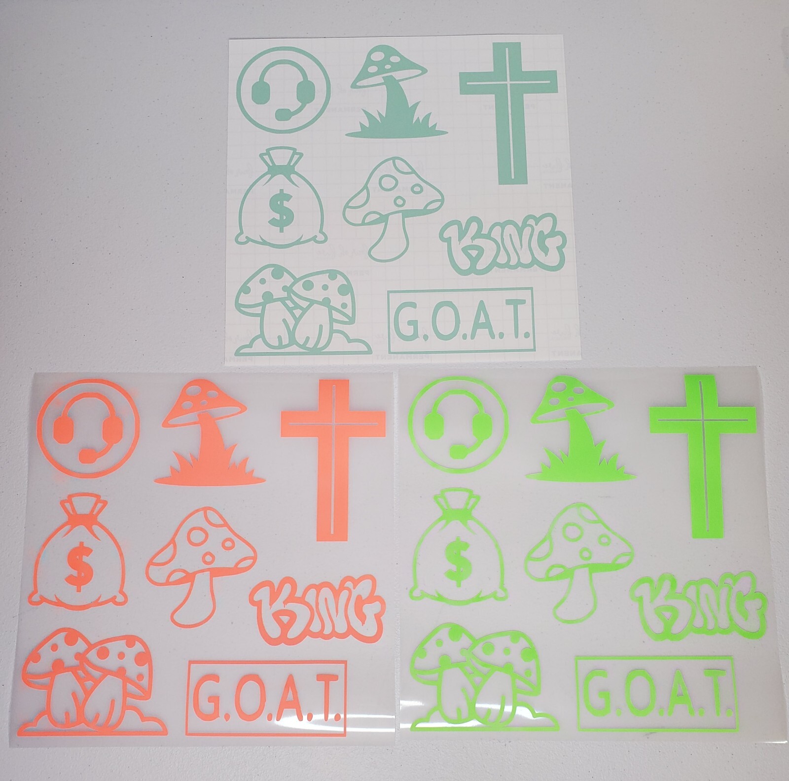 Glow In The Dark Vinyl Decals Gamers Lit Studios Medium Decor New Full Sheets