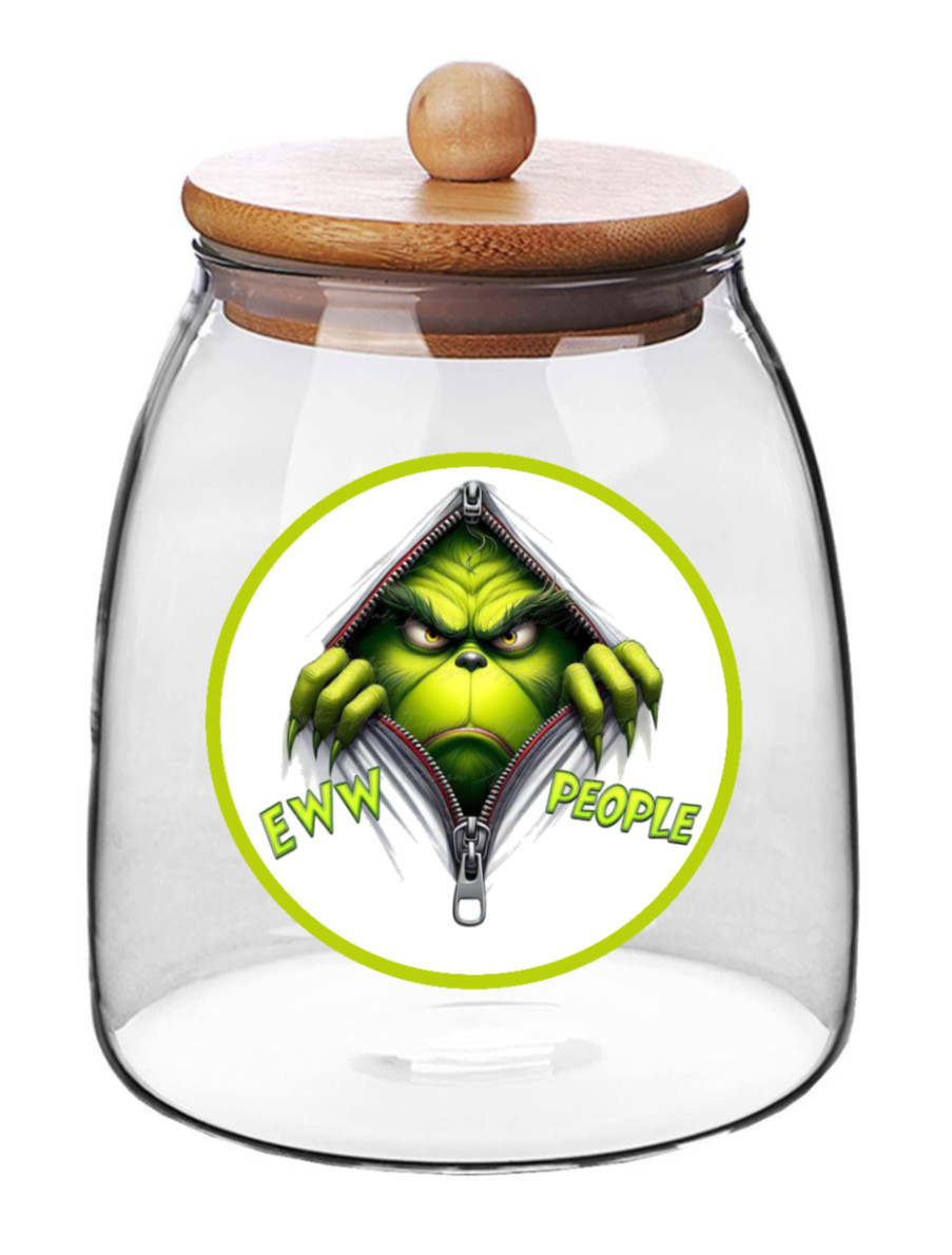 Christmas – Grinch "Eww People" 4" Vinyl Decal Sticker Gift Decor Jar Laptop Car