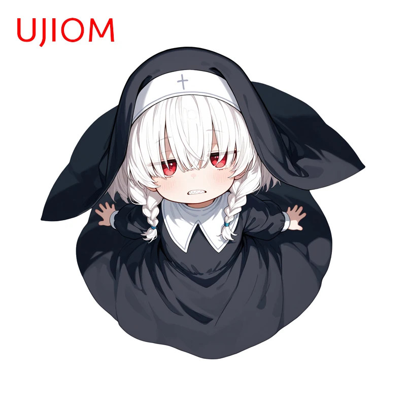 UJIOM Cute Nun Loli Funny Wall Stickers Fashionable Living Room Laptop Decals