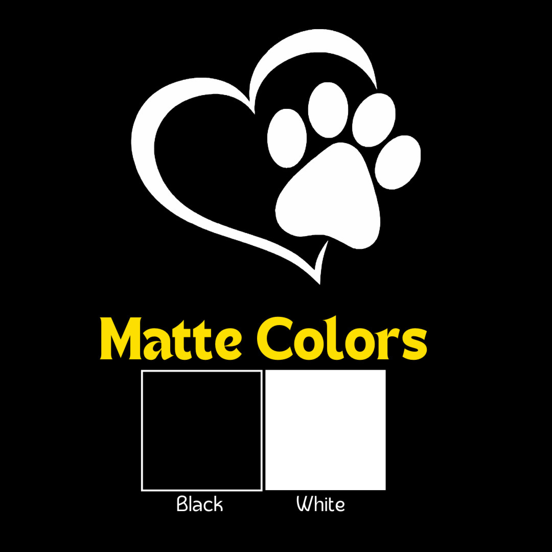 Heart Paw Print Pet Cat Dog Vinyl Decal – Vet Tech, Window, Car, Laptop, Love