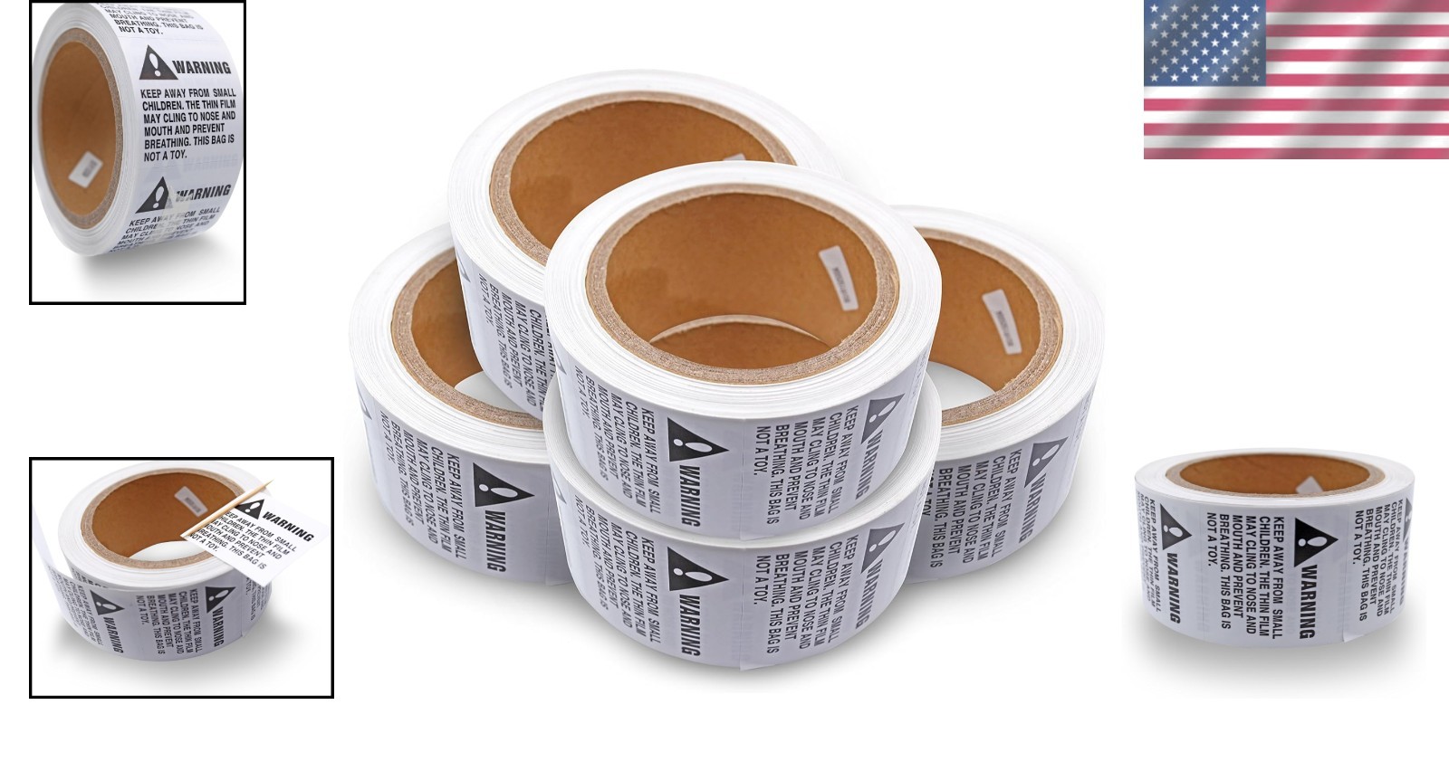 2500 Suffocation Warning Labels – 5 Rolls