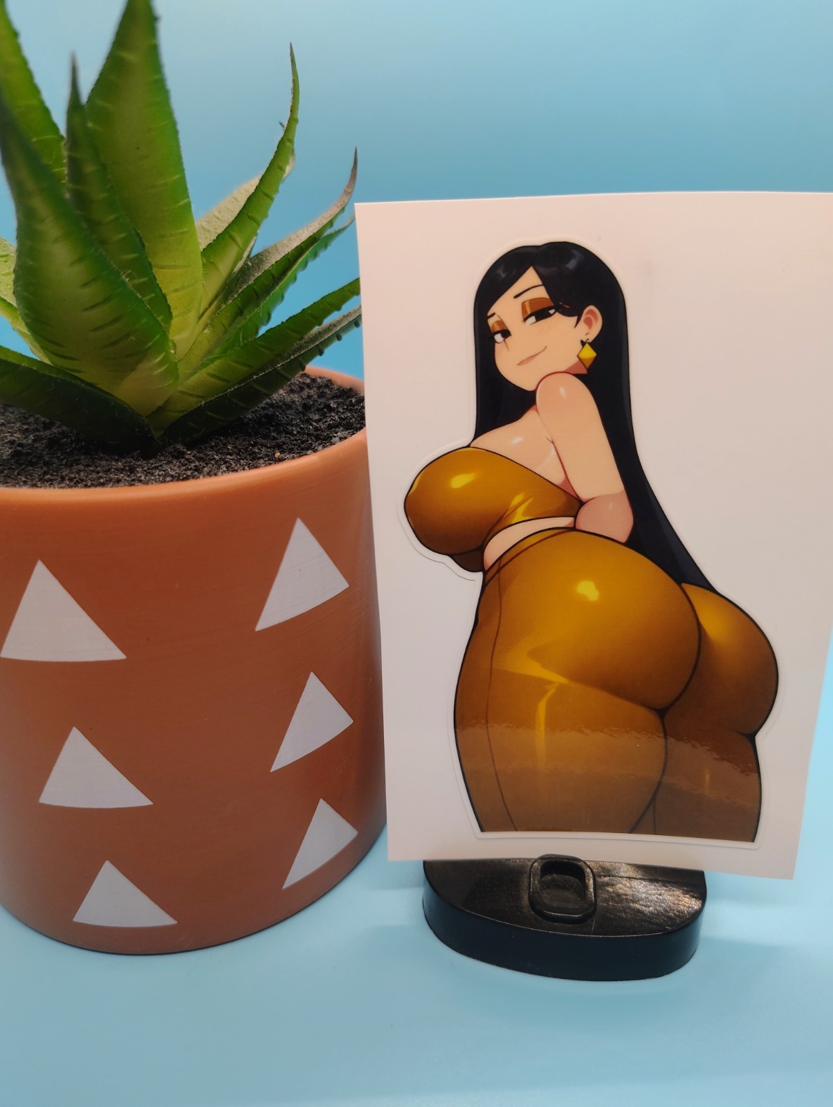 (4.5 Inches) Golden Latina (Thicc #2) – Water-Resistant Vinyl Sticker