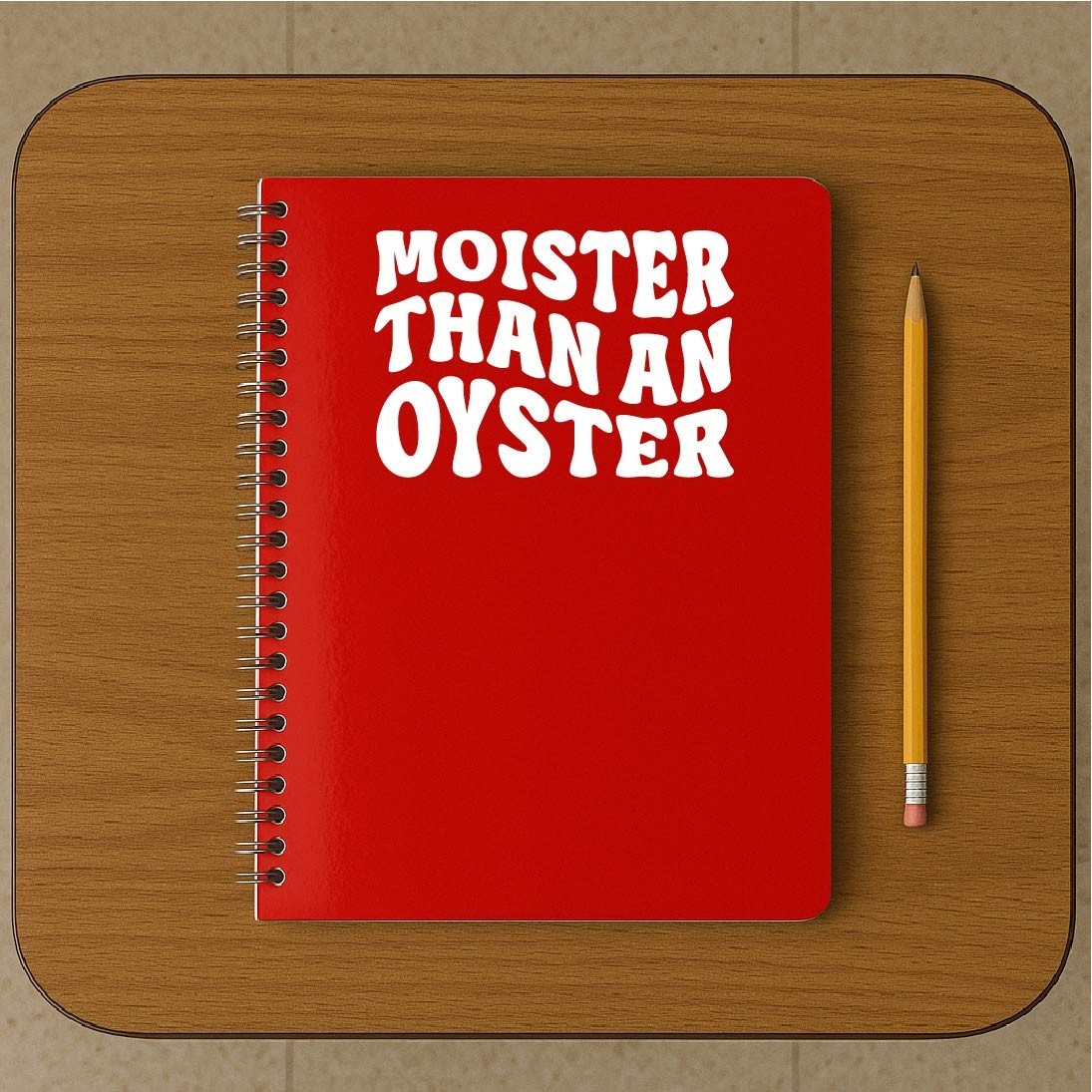 Moister Than an Oyster Decal Sticker Funny Retro Humor Quote Adult Couple Dating