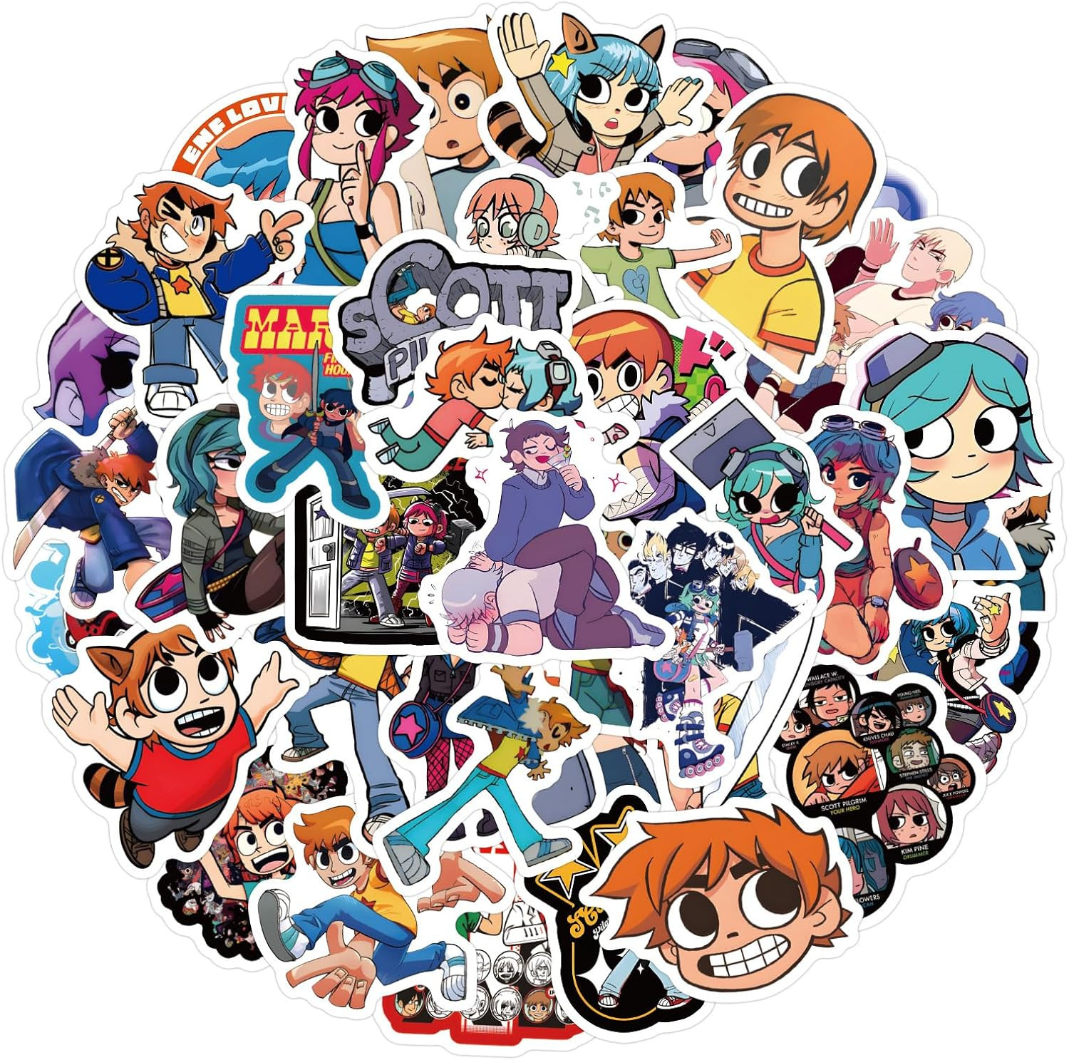 Laptop Sticker Pack Vinyl Waterproof Decal Set for Laptop Luggage Skateboard