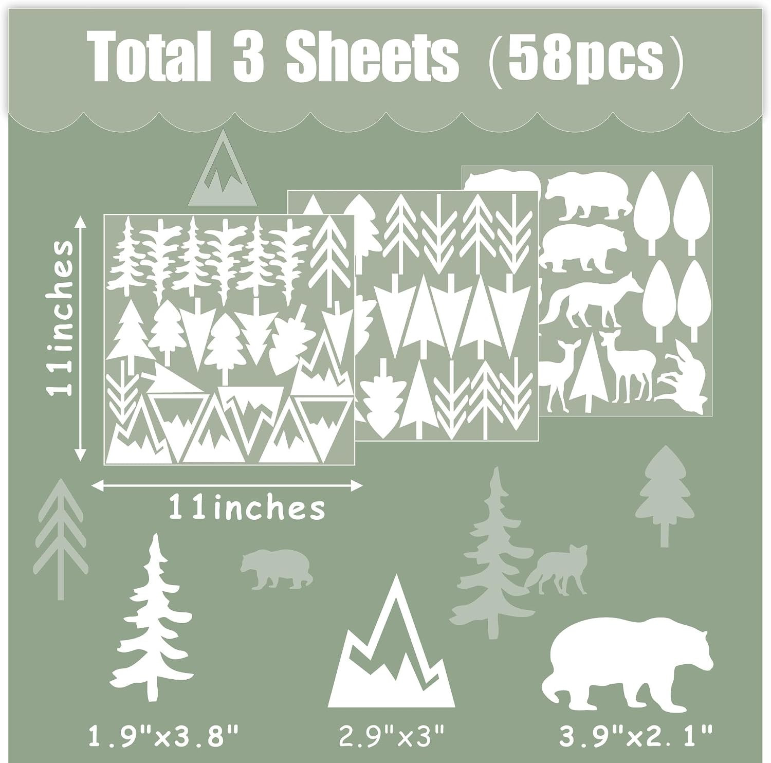 Woodland Animal Wall Decals – Vinyl Forest Animal Stickers for Kids Room