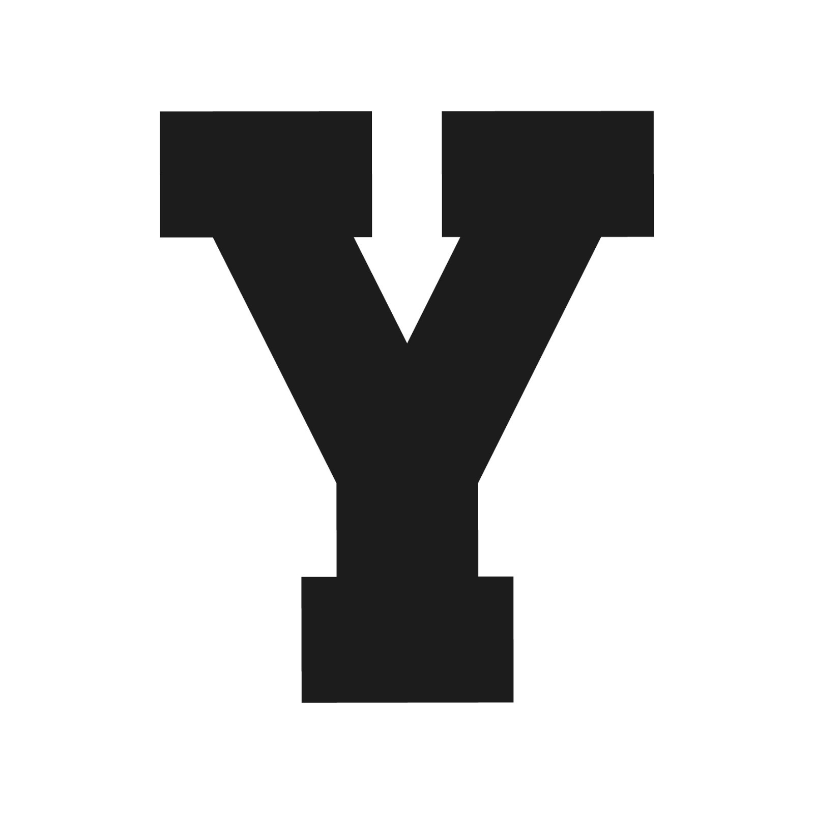 Letter Y Varsity font Vinyl decal bold sports font Sticker