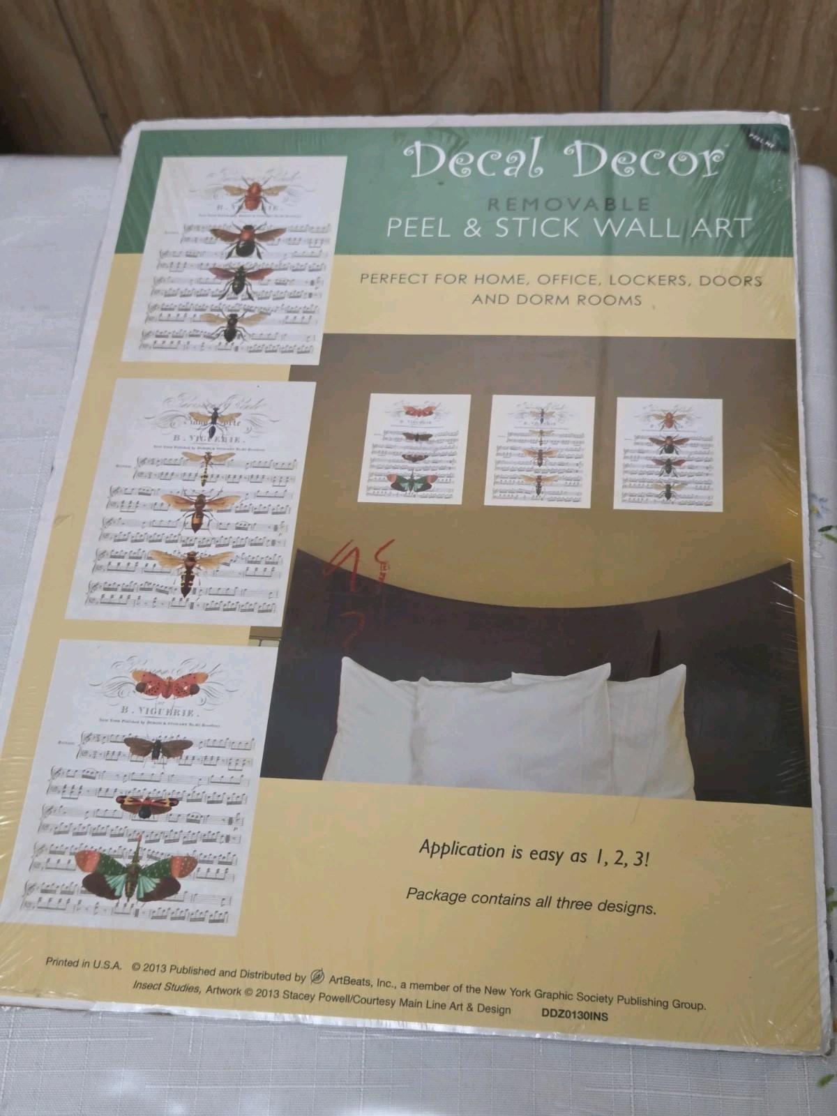 New ArtBeats, Inc. 'Insect Studies' Musical Sheet Sticker Decal