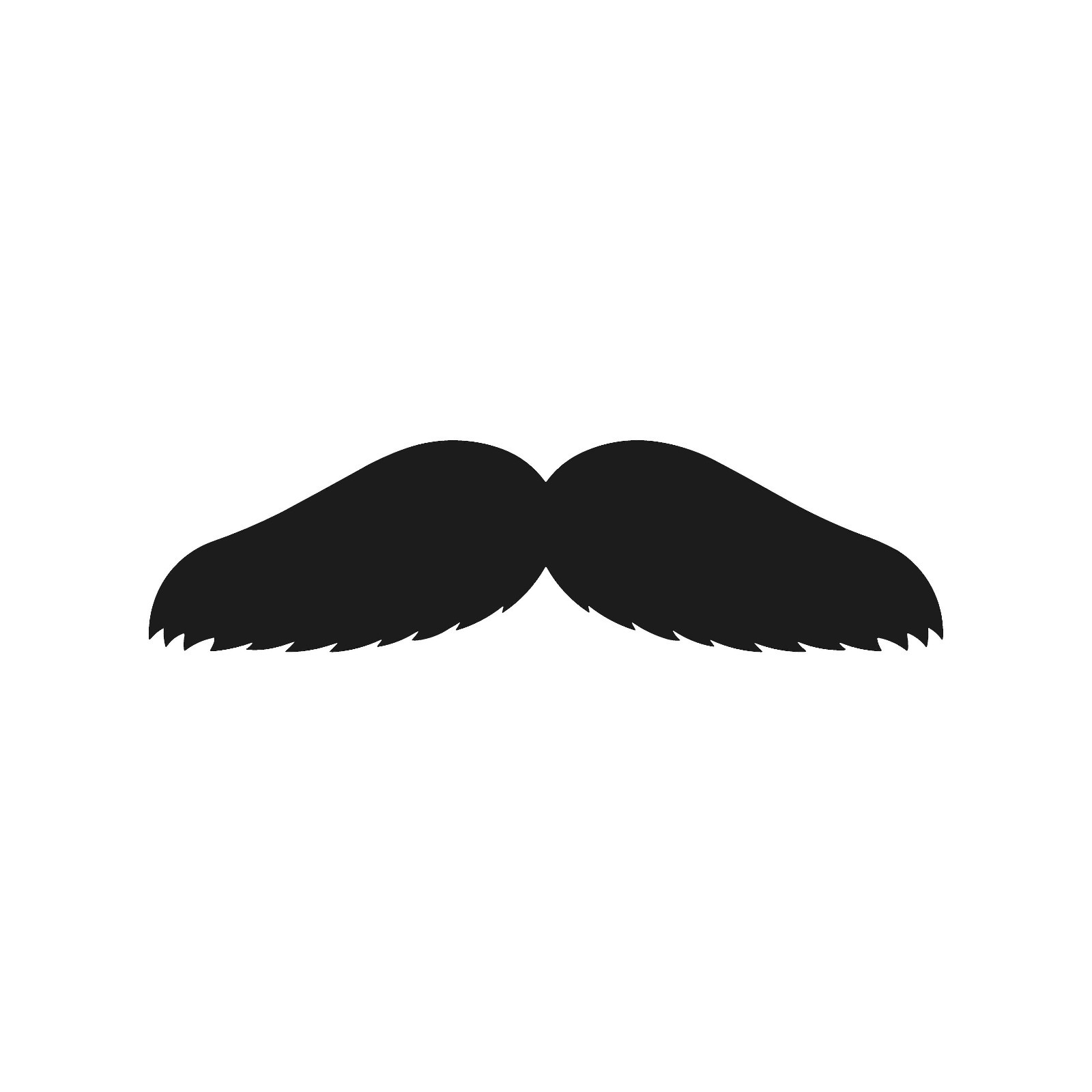 Chevron Mustache Vinyl Decal Classic Curled Mustache Sticker Barber Shop