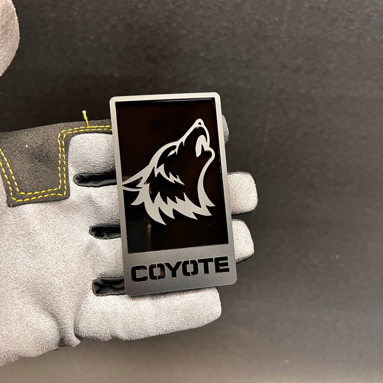 Coyote Badge Emblem fits mustang Grill / Trunk Angry Aggressive Racing Out Black