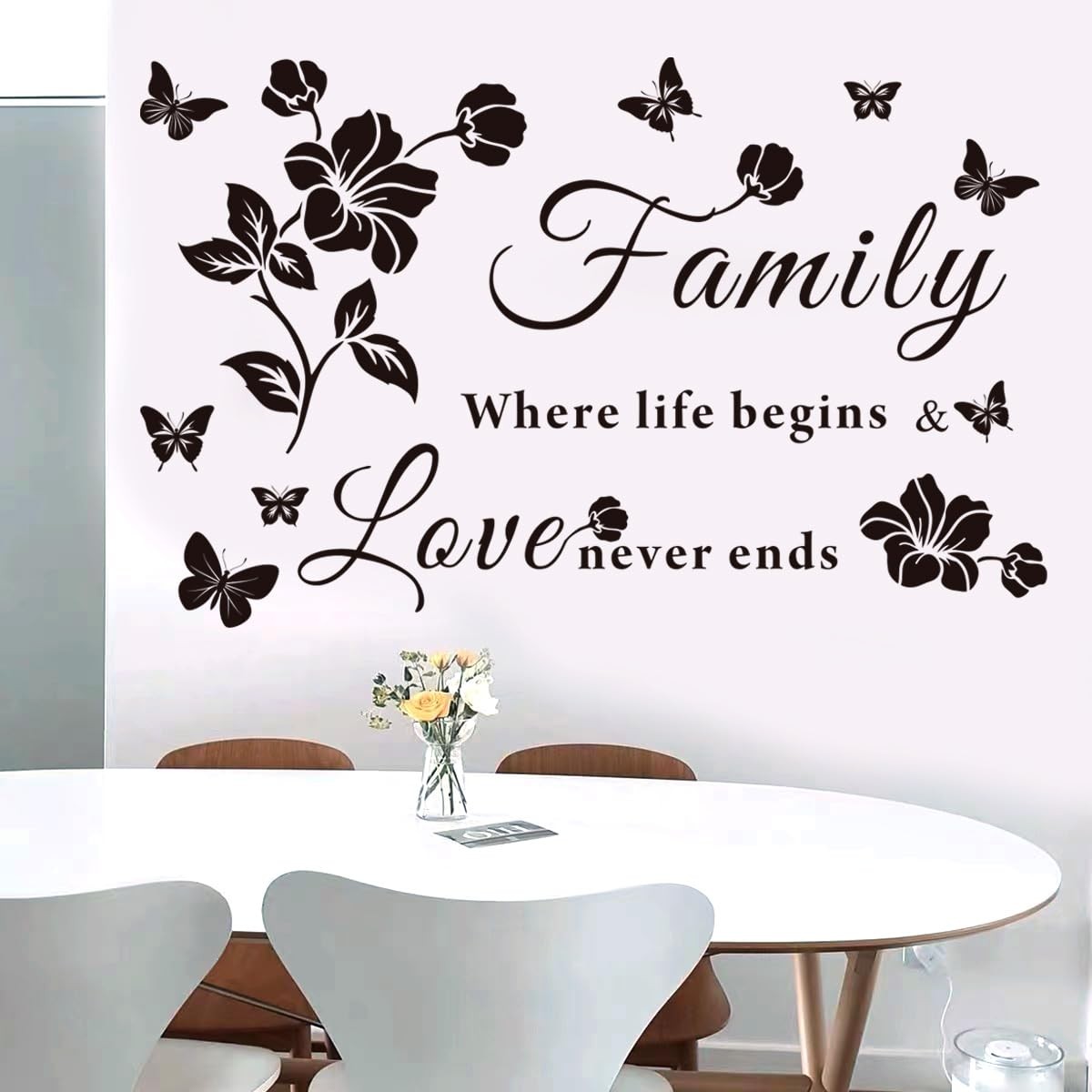 Family Wall Decals Quote Sticker Living Room Bedroom Decor Vinyl 29x19in