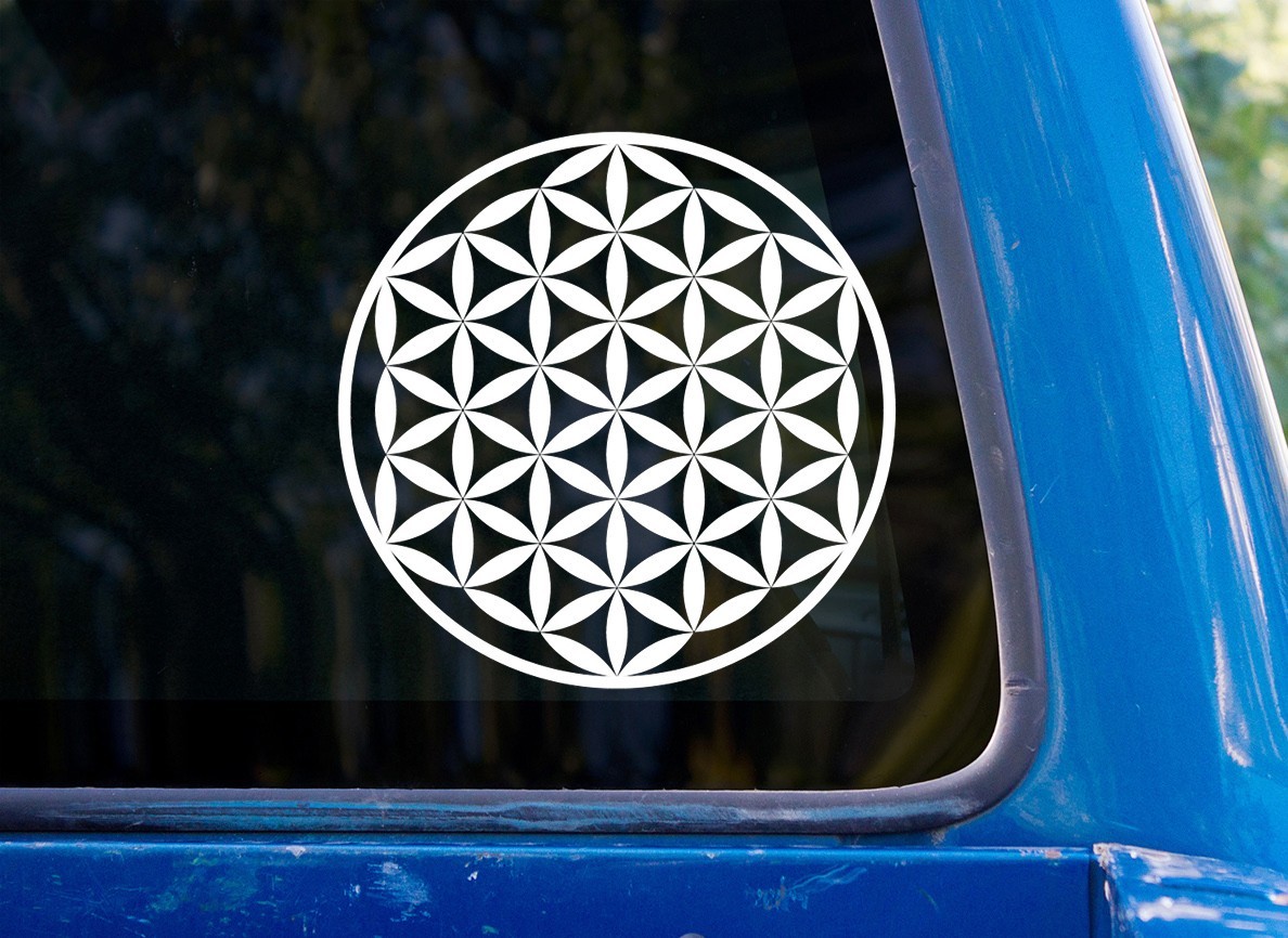 Flower of Life Vinyl Sticker Decal – sacred geometry pattern