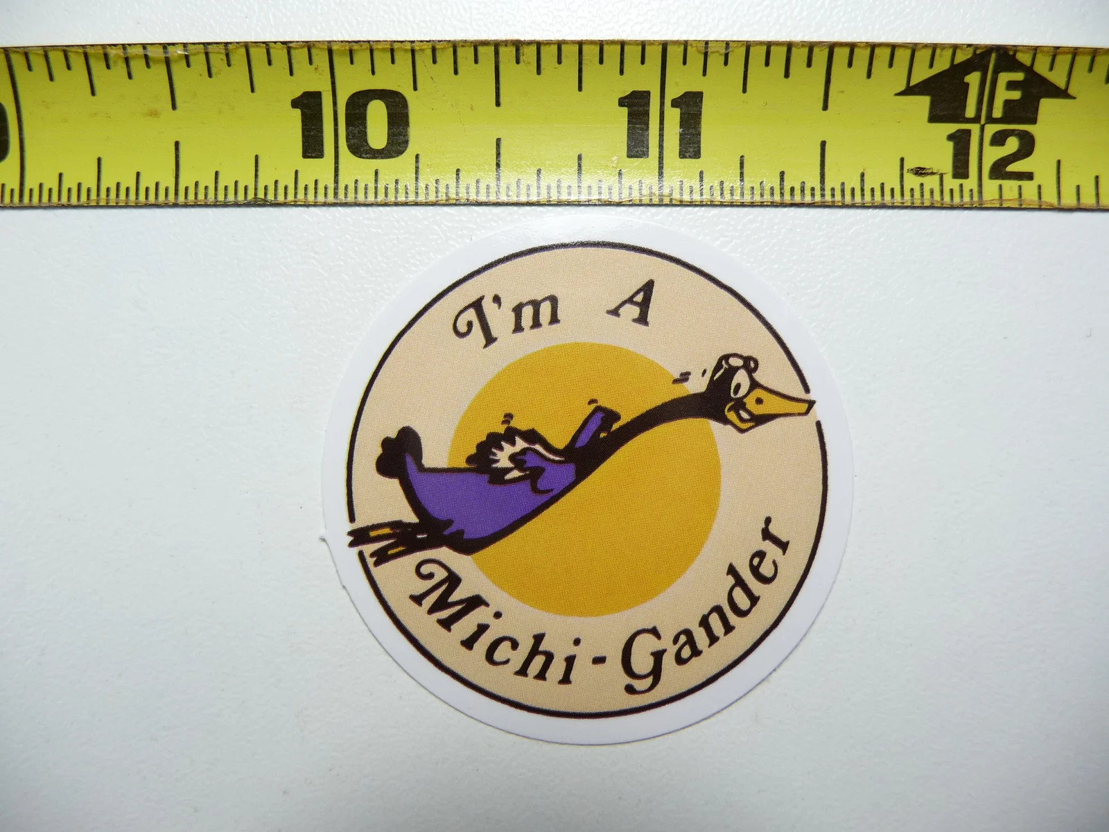 MICHIGAN FUNNY GOOSE GEESE SMALL STICKER DECAL TRAVEL STATE SOUVENIR FUN