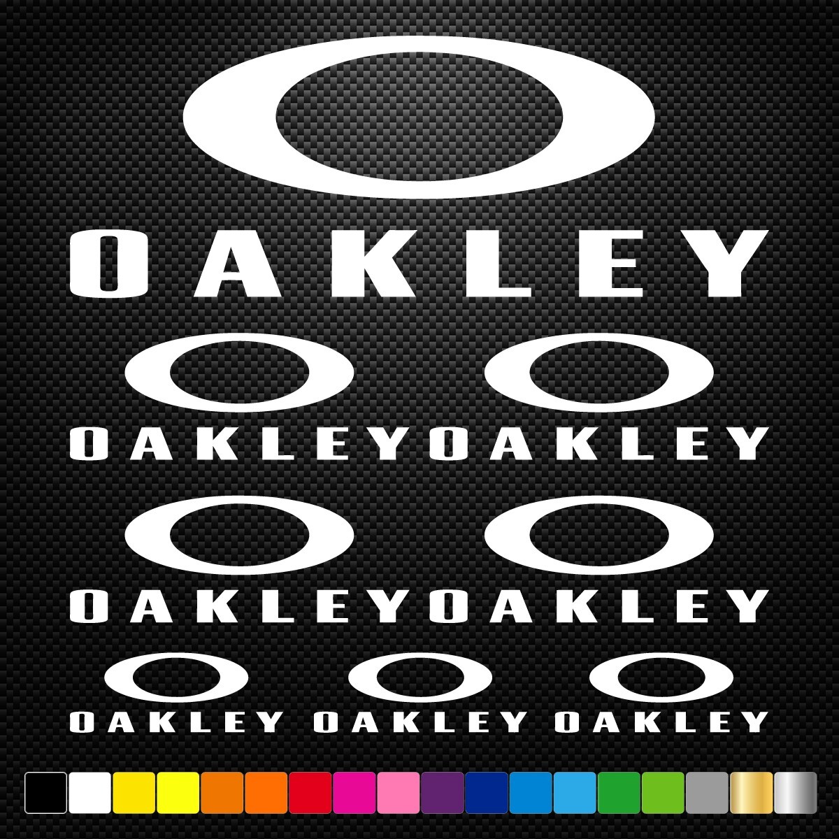 OAKLEY – 8 Decals Stickers Sponsors Car Bike Motorcycle Motocross MX ATV