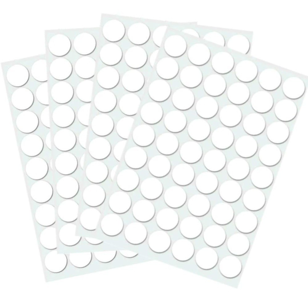 13" CUBE SYSTEM SCREW COVERS, IKEA KALLAX, CAM LOCK COVER STICKER – WHITE, 13MM